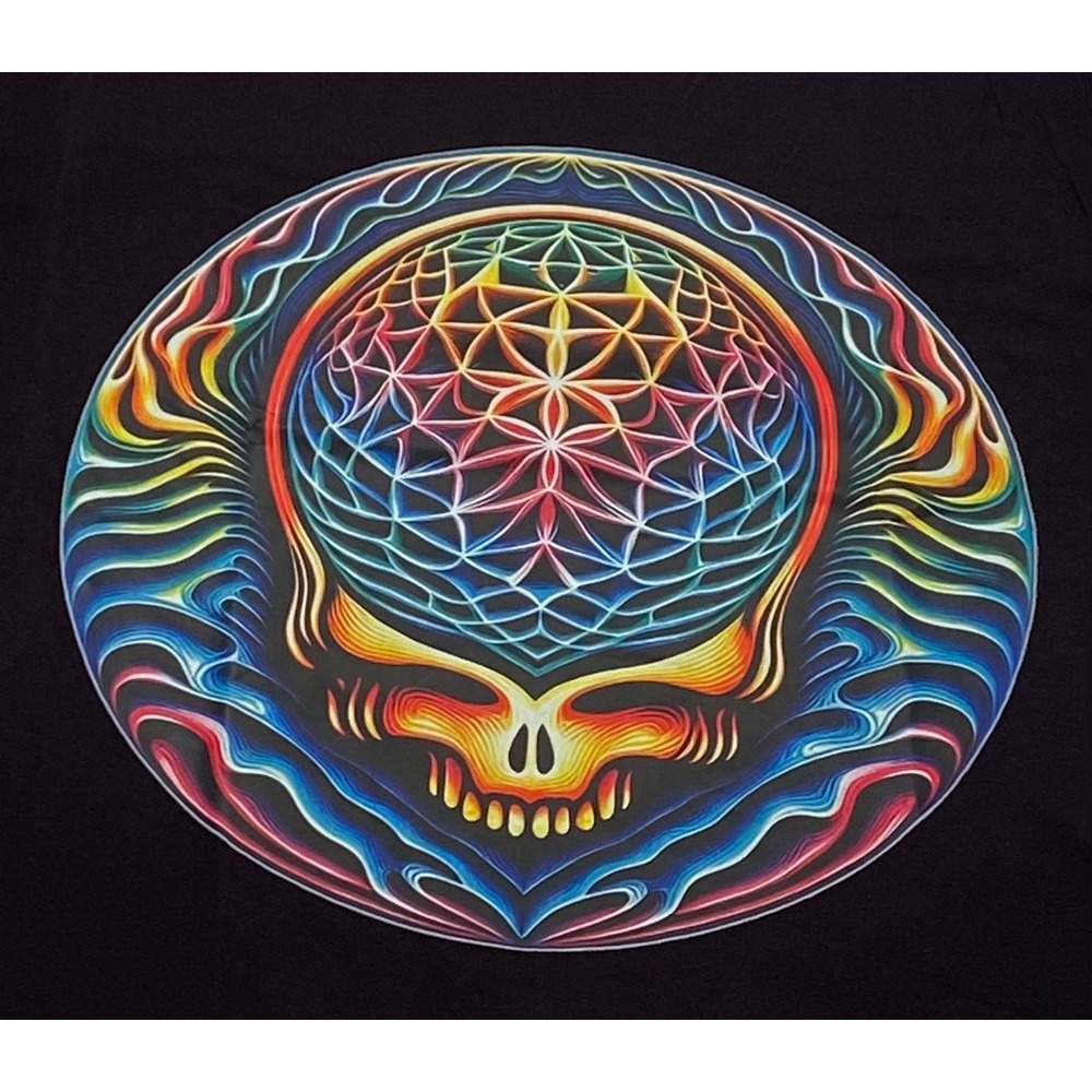 Grateful Dead men's T-shirt large steel your face Psychedelic Graphic Black‎